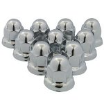 RoadPro 33mm Stainless Steel Flanged Lug Nut Covers, 10 Pack