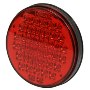 RoadPro 4" LED Sealed Light, Chrome Reflector, Black Base, Red