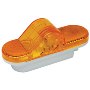 RoadPro 6.5" x 2.25" Oval Sealed Light, Dome, 3 Prong Connector, Amber