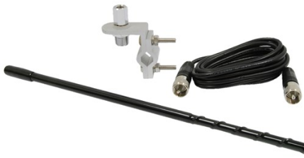 RoadPro 4ft Mirror Mount Fiberglass CB Antenna Kit