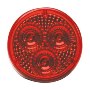 RoadPro 2" Round LED Diamond Lens Sealed Light, 2 Pin Connection, Red