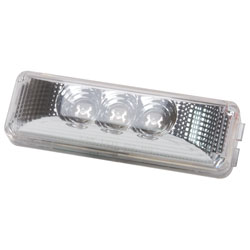 RoadPro 3.75" x 1.25" LED Diamond Clear Lens Sealed Light, Amber LEDs
