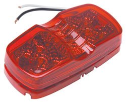 RoadPro 4"x2" LED Diamond Lens Sealed Light, Red