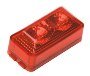 RoadPro 2.5"x1.25" LED Diamond Lens Sealed Light with 2-Pin Connection, Red