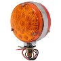 RoadPro 4" LED Double Face Stop, Turn Light Assembly, Chrome Reflector, Red Amber