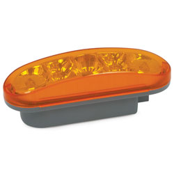 RoadPro 6.5" x 2.25" Oval Diamond Sealed Light, 7 LED, Amber