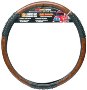 RoadPro 18" Comfort Grip Steering Wheel Cover, Black/Wood Grain