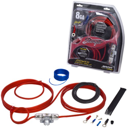 Amp Wiring Kit, 8GA, POWER ONLY, OFC, MINI-ANF