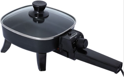 6" Non-Stick Electric Skillet with Glass Lid