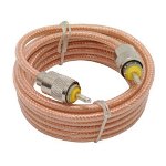 TruckSpec 9' CB Antenna Mini-8 Coax Cable, PL-259 Connectors, Clear