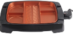 Multi-Portion Electric Indoor Grill with Non-Stick Copper Coating