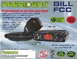 President BILLII Ultra Compact CB Radio, USB & 7 Color Display