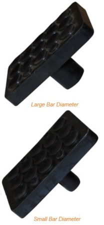 2 x 4 in Bolt On Jack Bar Replacement Foot