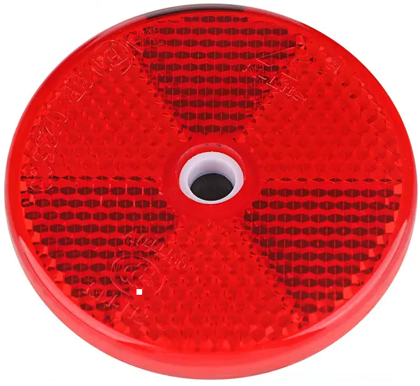 Red Safety Reflector 2.36 in Diameter