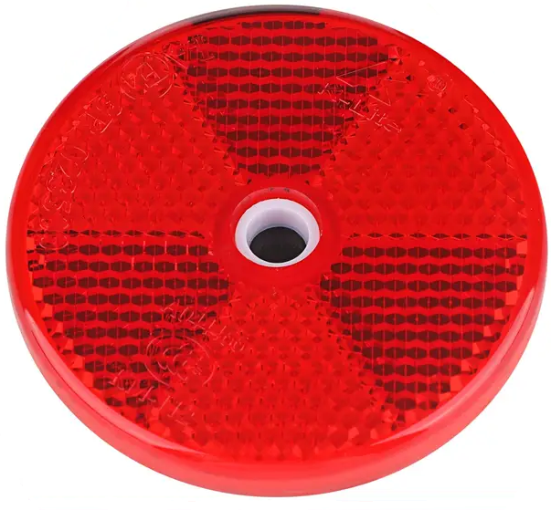 Red Safety Reflector 2.36 in Diameter