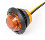 RoadTuff Amber 3/4 in Round LED Clearance Marker Light & Grommet
