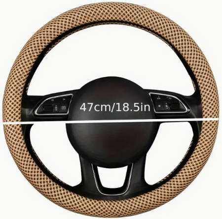 Coffee Color Anti-Slip Steering Wheel Cover for Trucks & Buses