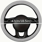 Gray Anti-Slip Steering Wheel Cover for Trucks & Buses
