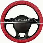 Red Anti-Slip Steering Wheel Cover for Trucks & Buses