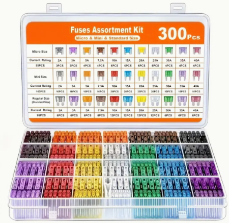 300 Piece Vehicle Fuse Kit with Case