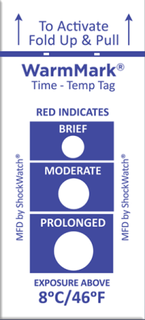 WarmMark Shipping Temperature Indicator