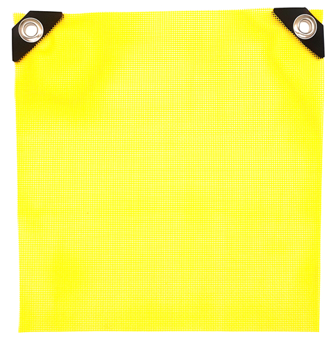 Vinyl Coated 18" x 18" Yellow Safety Flag