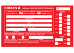 Annual Vehicle Inspection Label, Aluminum, Punch Boxes