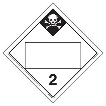 Inhalation Hazard 2 Blank Magnetic Hazmat Placard