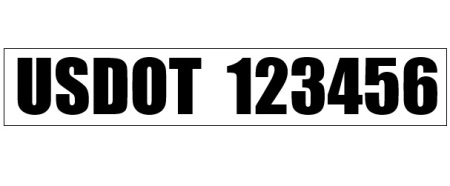 US DOT Truck Numbers 2 Lines