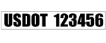 US DOT Truck Numbers 2 Lines
