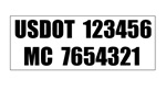 US DOT Truck Numbers 2 Lines