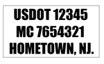 US DOT Truck Numbers 3 Lines