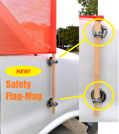 Safety Flag Pole Magnet 2 Pack