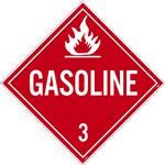 Gasoline Worded Placard, Tagboard