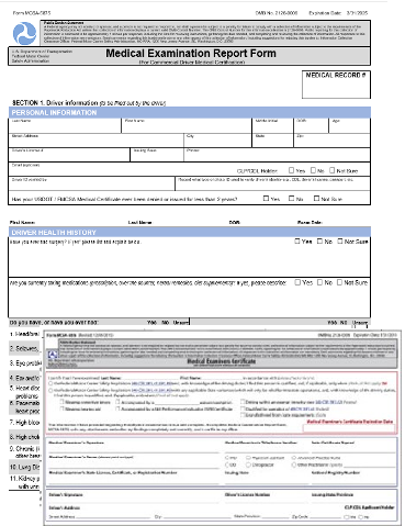 Medical Examiners Self Laminating Wallet Card and Report