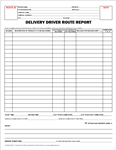 Delivery Driver Route Report, 2-Ply, Carbonless