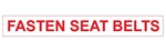 Fasten Seat Belts Static Window Cling Label