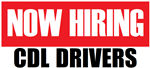 Now Hiring CDL Drivers Vinyl Decal, 8