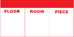 Household Movers Inventory Labels, Red