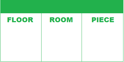 Household Movers Inventory Labels, Green