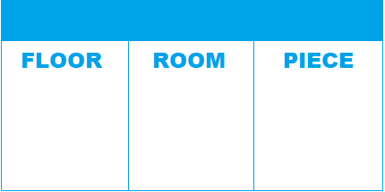 Household Movers Inventory Labels, Blue