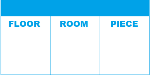 Household Movers Inventory Labels, Blue