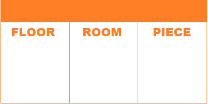 Household Movers Inventory Labels, Orange