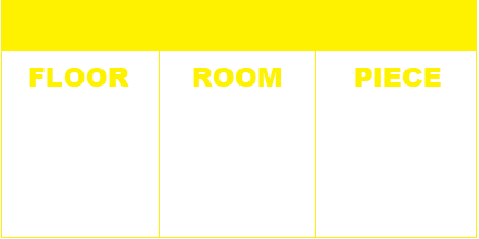 Household Movers Inventory Labels, Yellow