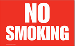 No Smoking 13" x 8" Vinyl Signs