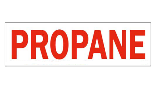 Propane Decal, 10 x 3