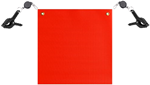 18" x 18" Fluorescent Mesh Safety Flag with Retractable Clamps