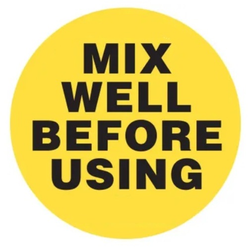 Mix Well Before Using Label 25ct