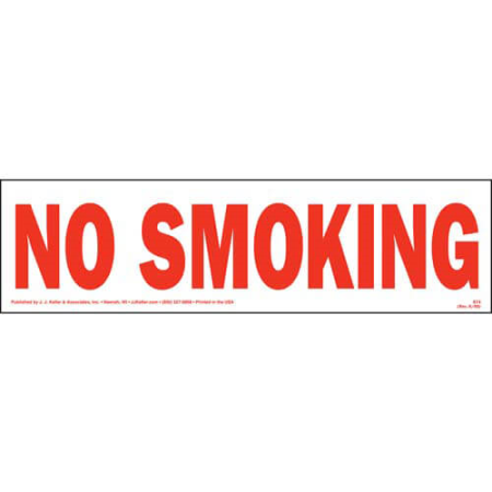 No Smoking Magnetic Sign, 21" x 6"