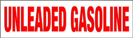 Unleaded Gasoline Magentic Sign, 21" x 6"